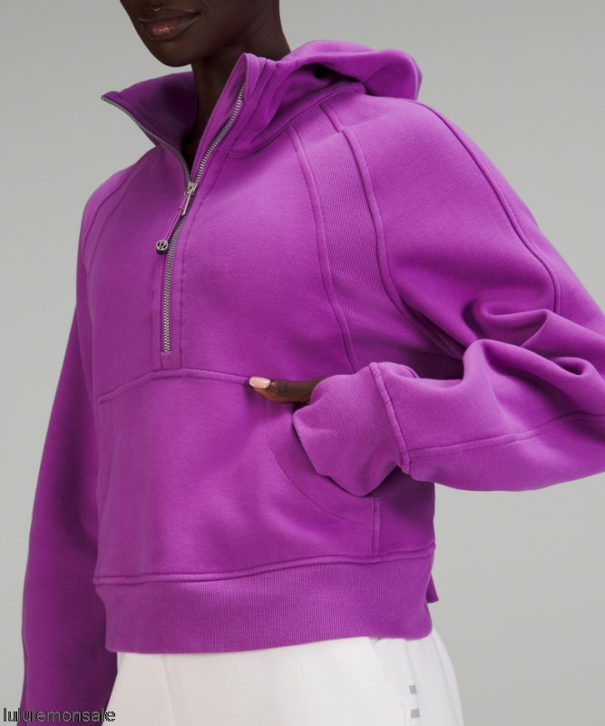 Lululemon Damen DELULU180 | Scuba Oversize-Hoodie Mit Halbem Reißverschluss Moonlit Magenta